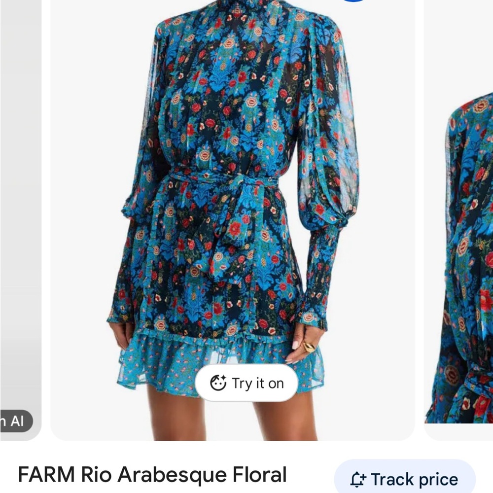 FARM Rio - Arabseque long sleeve mini dress